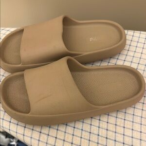 Tan Slide Sandals